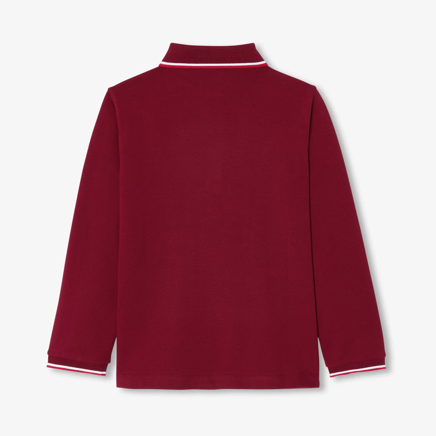 Boy cotton polo shirt - rouge tomette