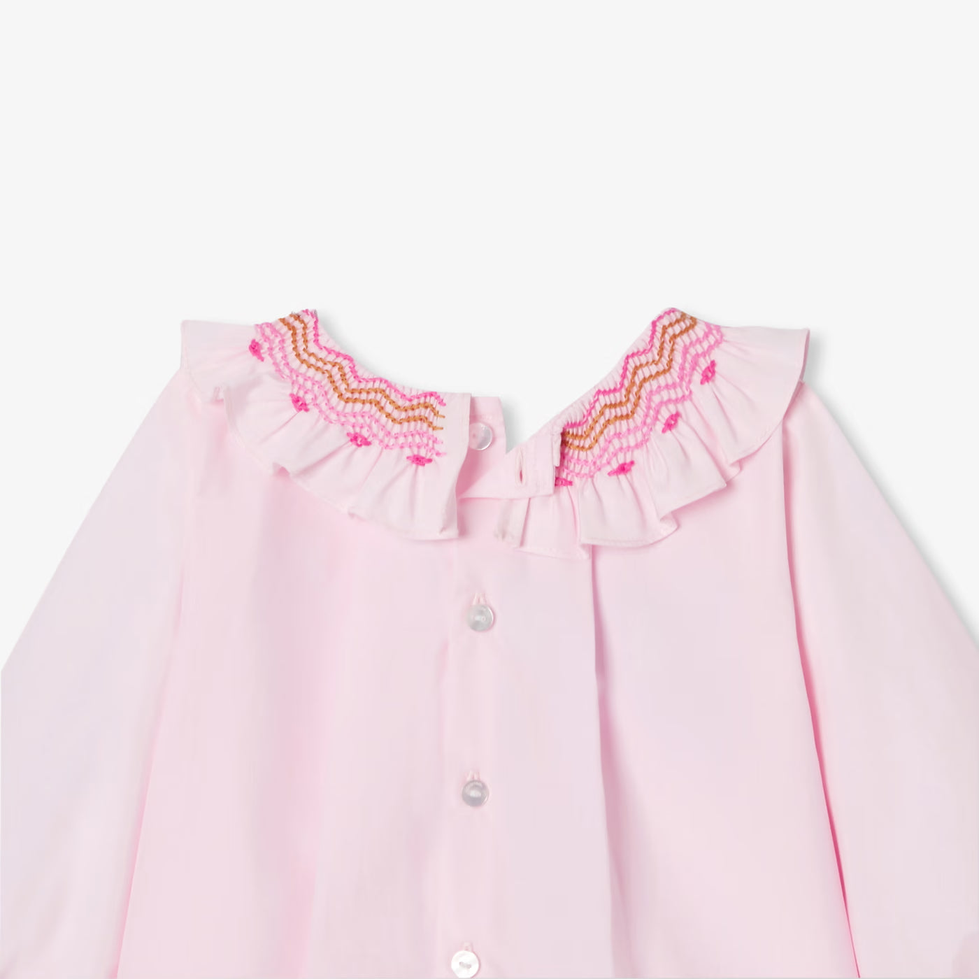 Baby girl long-sleeved blouse - rose dragee