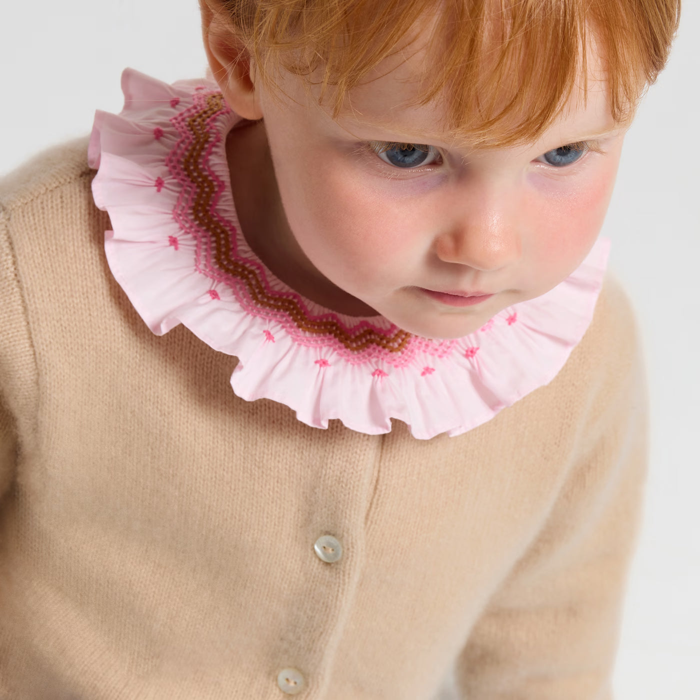 Baby girl long-sleeved blouse - rose dragee