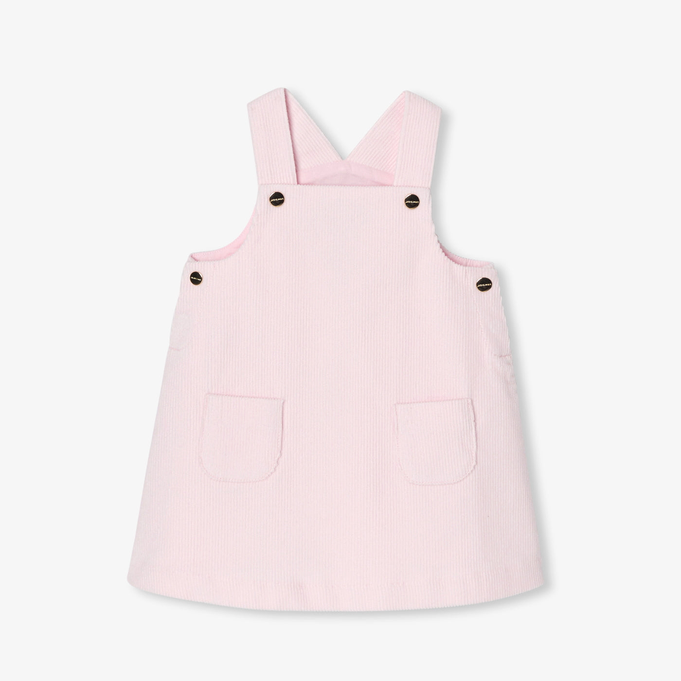 Baby girl velvet pinafore dress - rose poudre jacadi