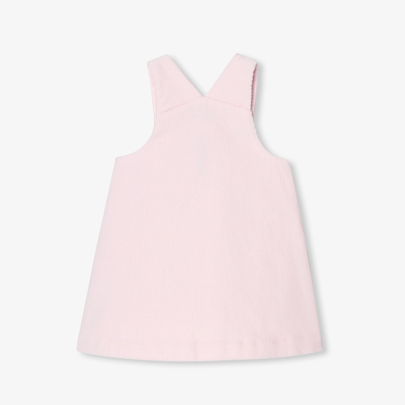 Baby girl velvet pinafore dress - rose poudre jacadi