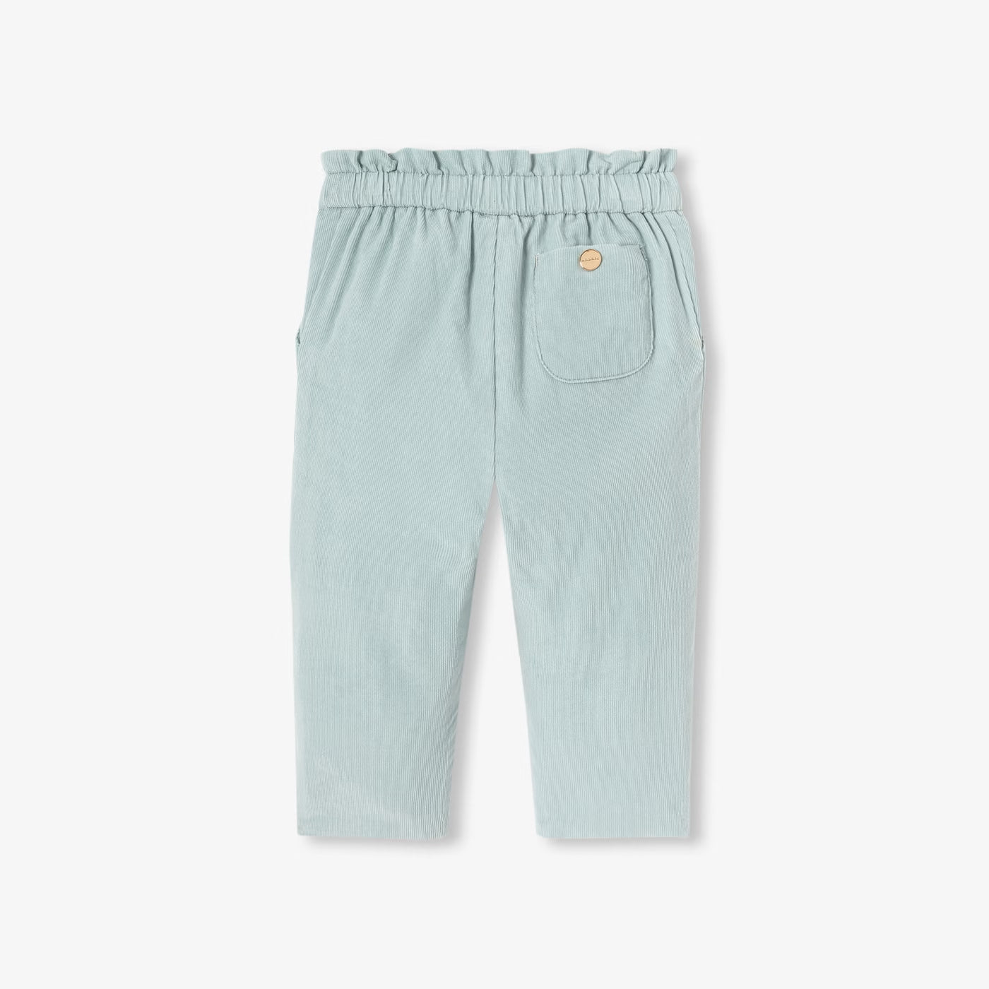 Baby girl velvet trousers - tilleul