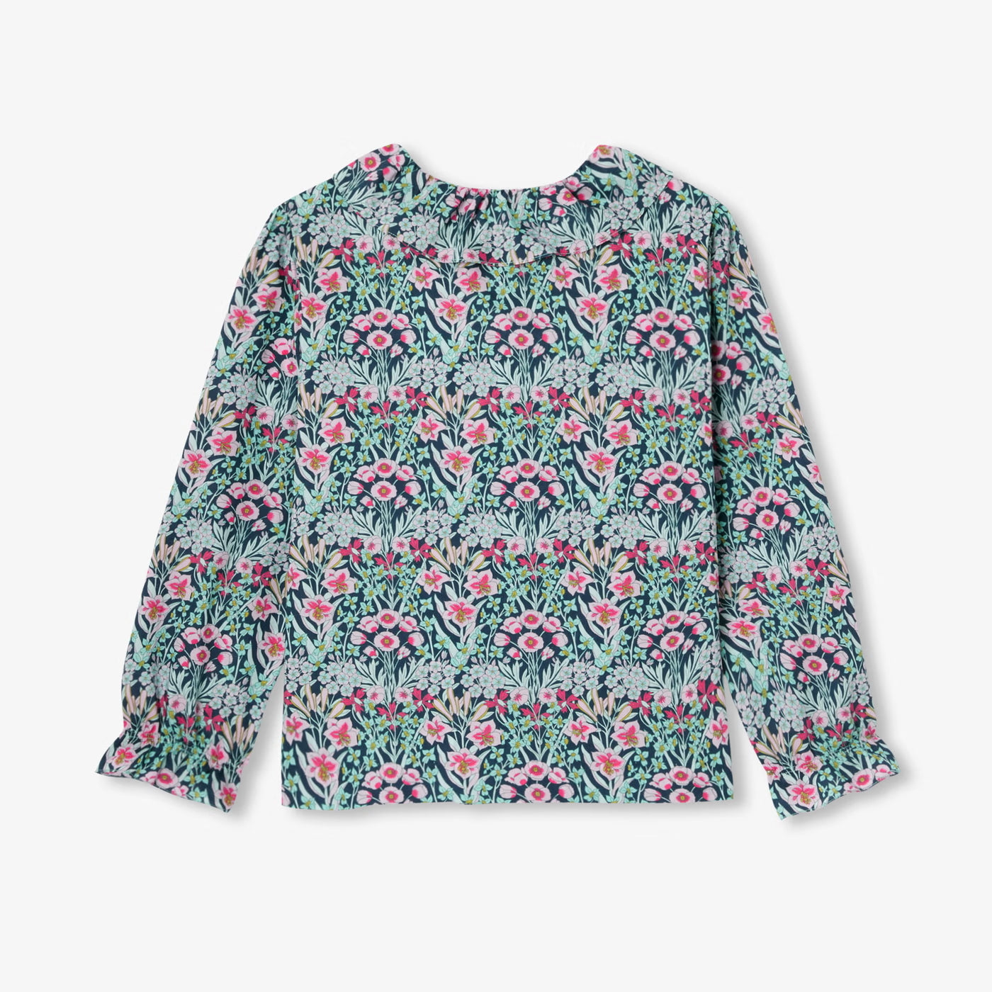 Girl blouse in Liberty fabric - vert/multico