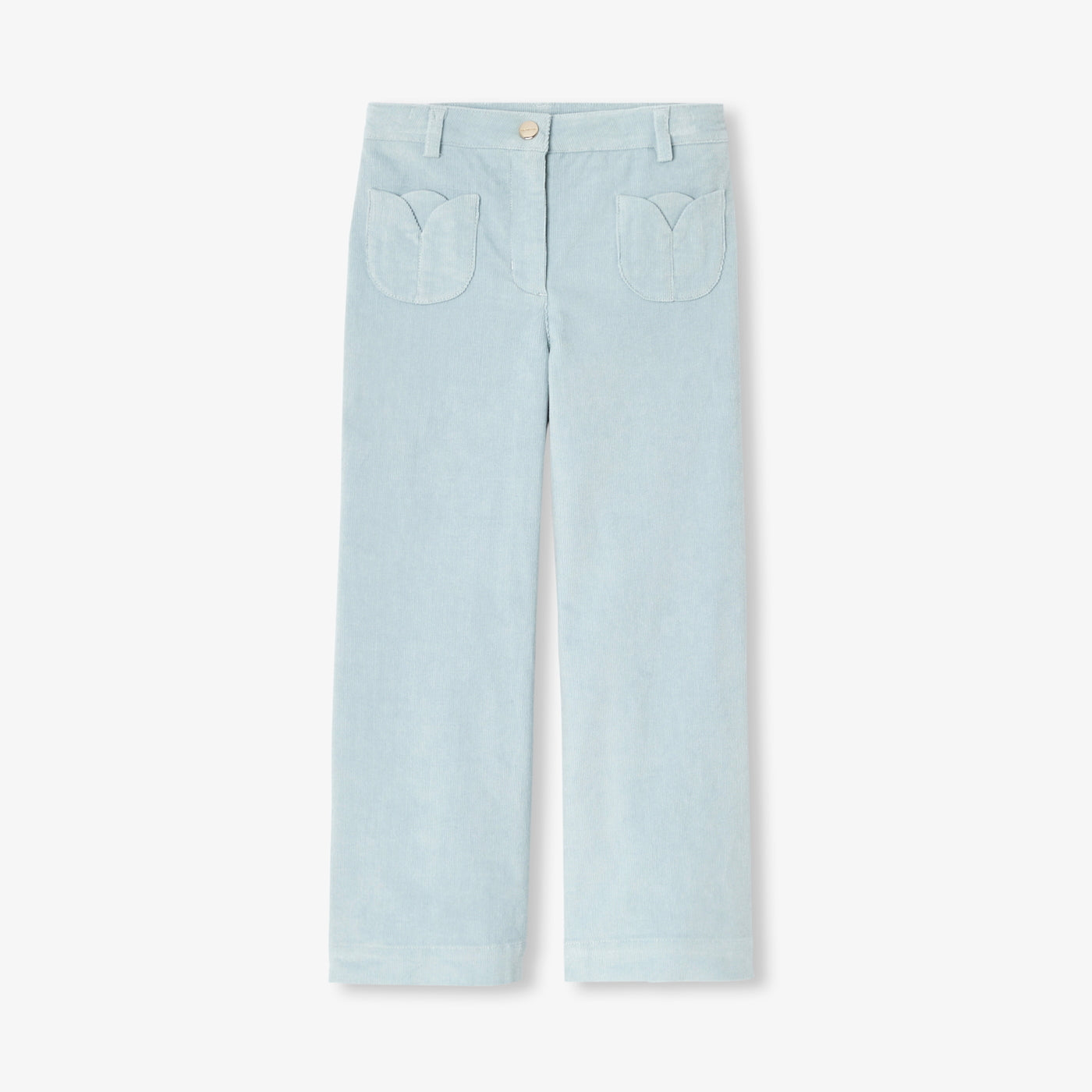 Girl milleraies velvet trousers - tilleul