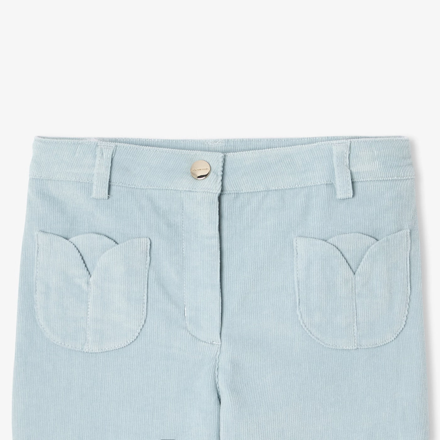 Girl milleraies velvet trousers - tilleul