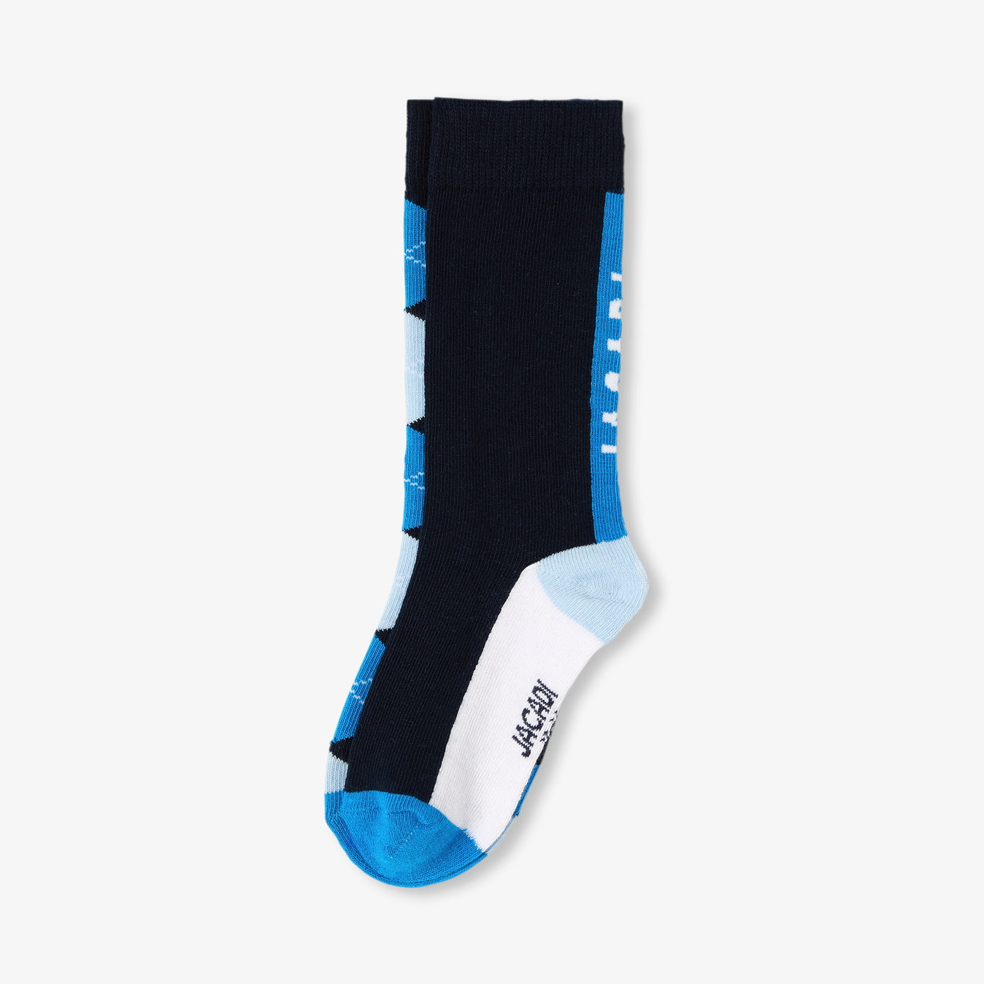 Duo of high socks for boys - marine/bleu