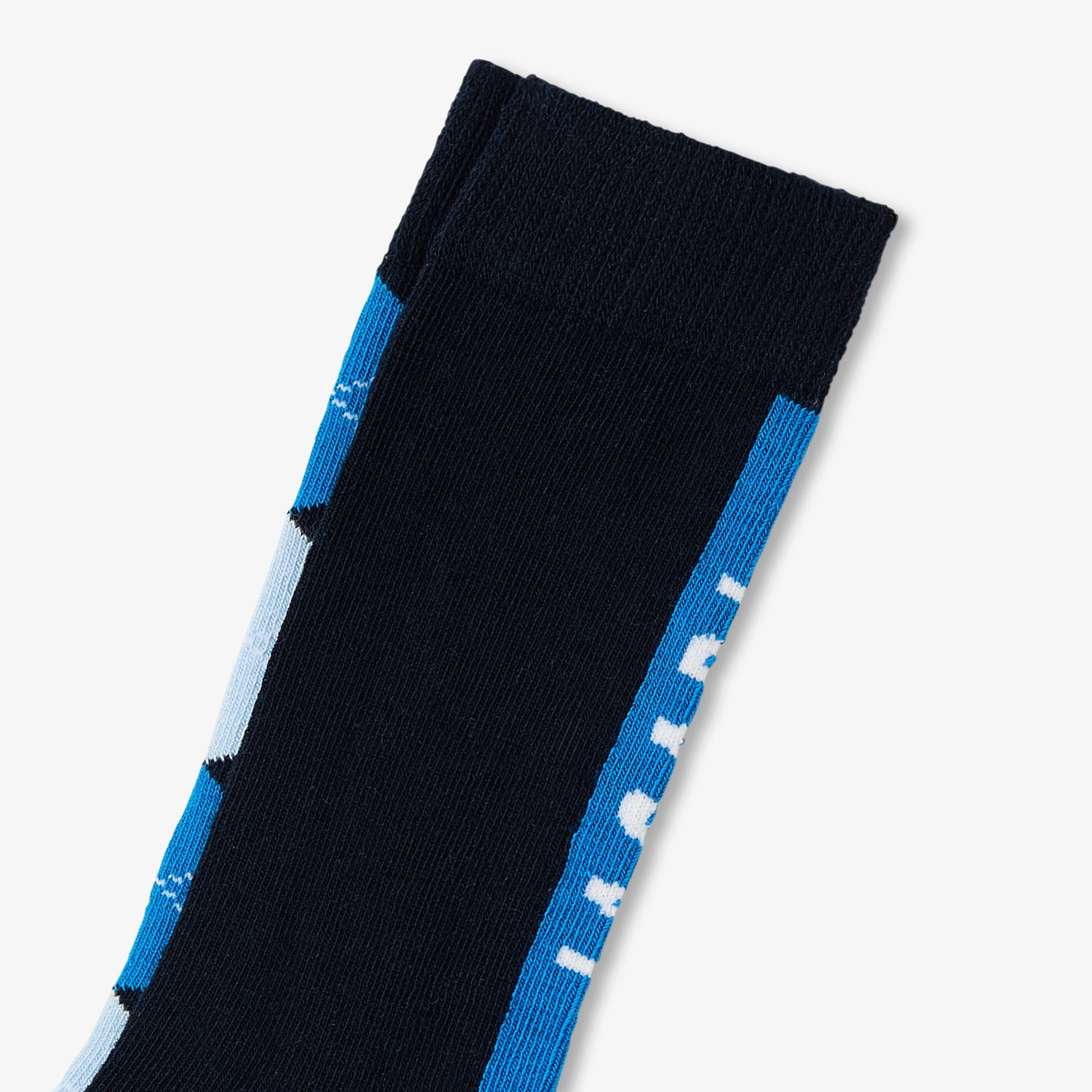 Duo of high socks for boys - marine/bleu