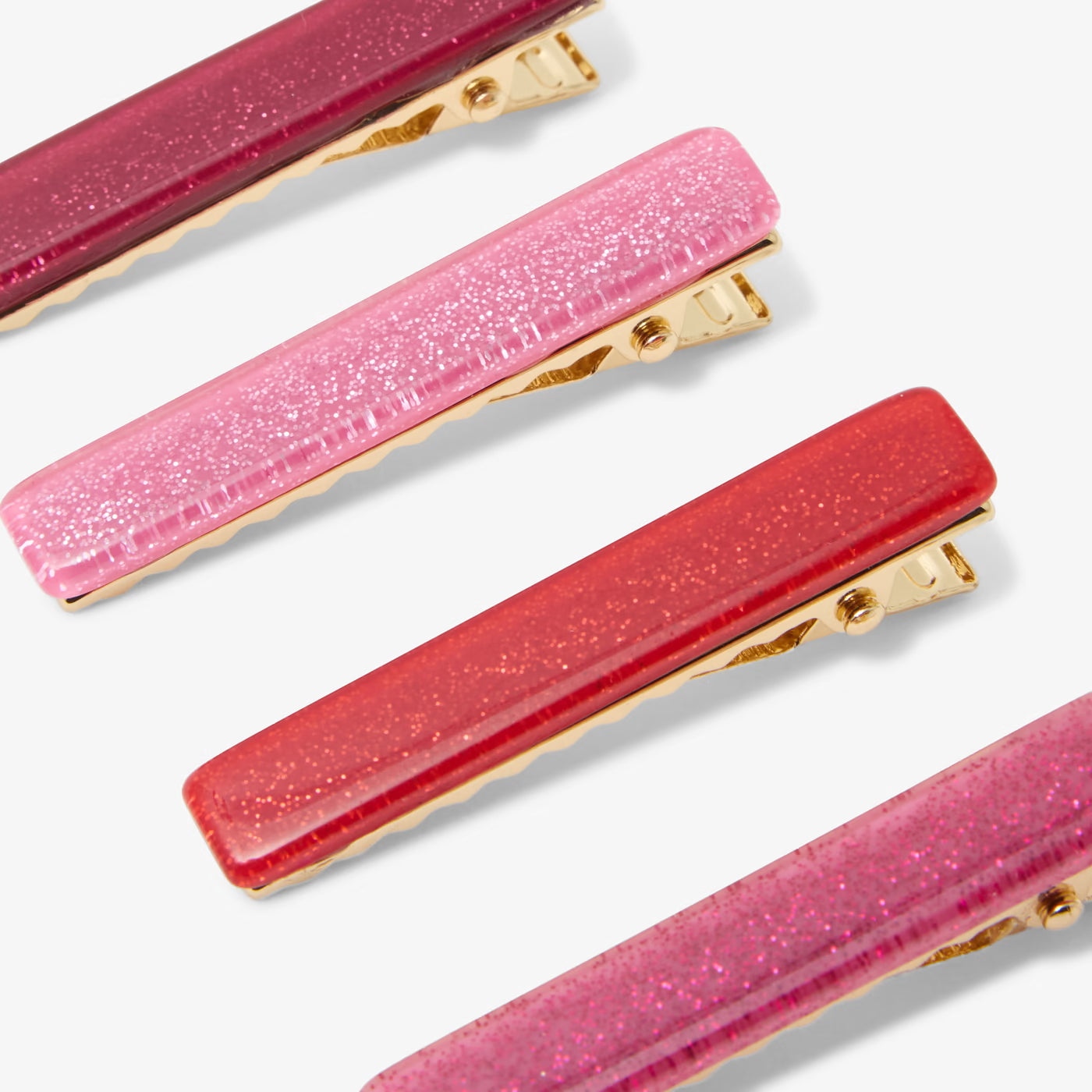Girl hair clips set - rose/multico