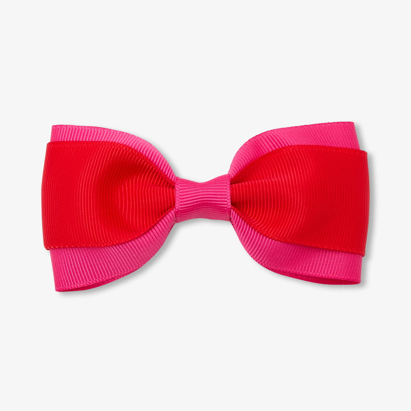 Girl hair clip with colour block bow - pivoine