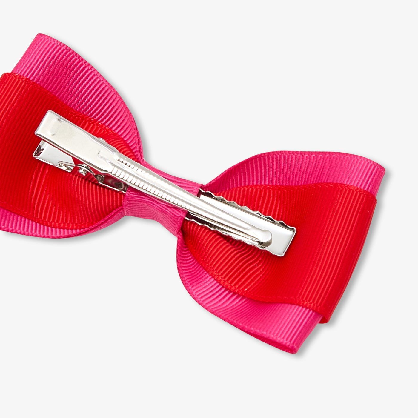 Girl hair clip with colour block bow - pivoine