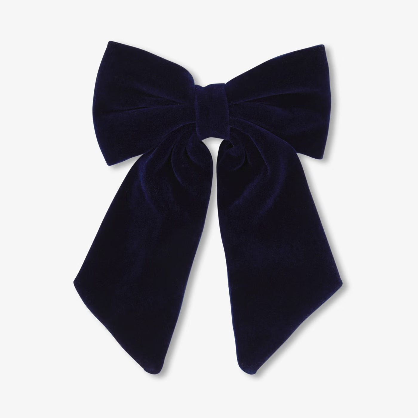 Girl velvet bow hair clip - marine jacadi