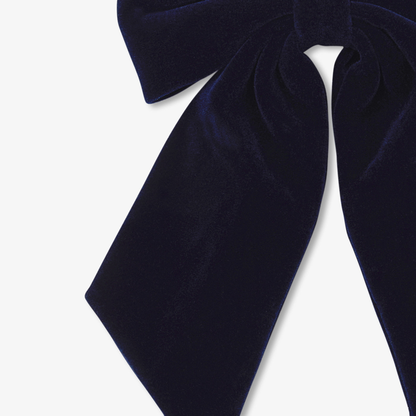 Girl velvet bow hair clip - marine jacadi