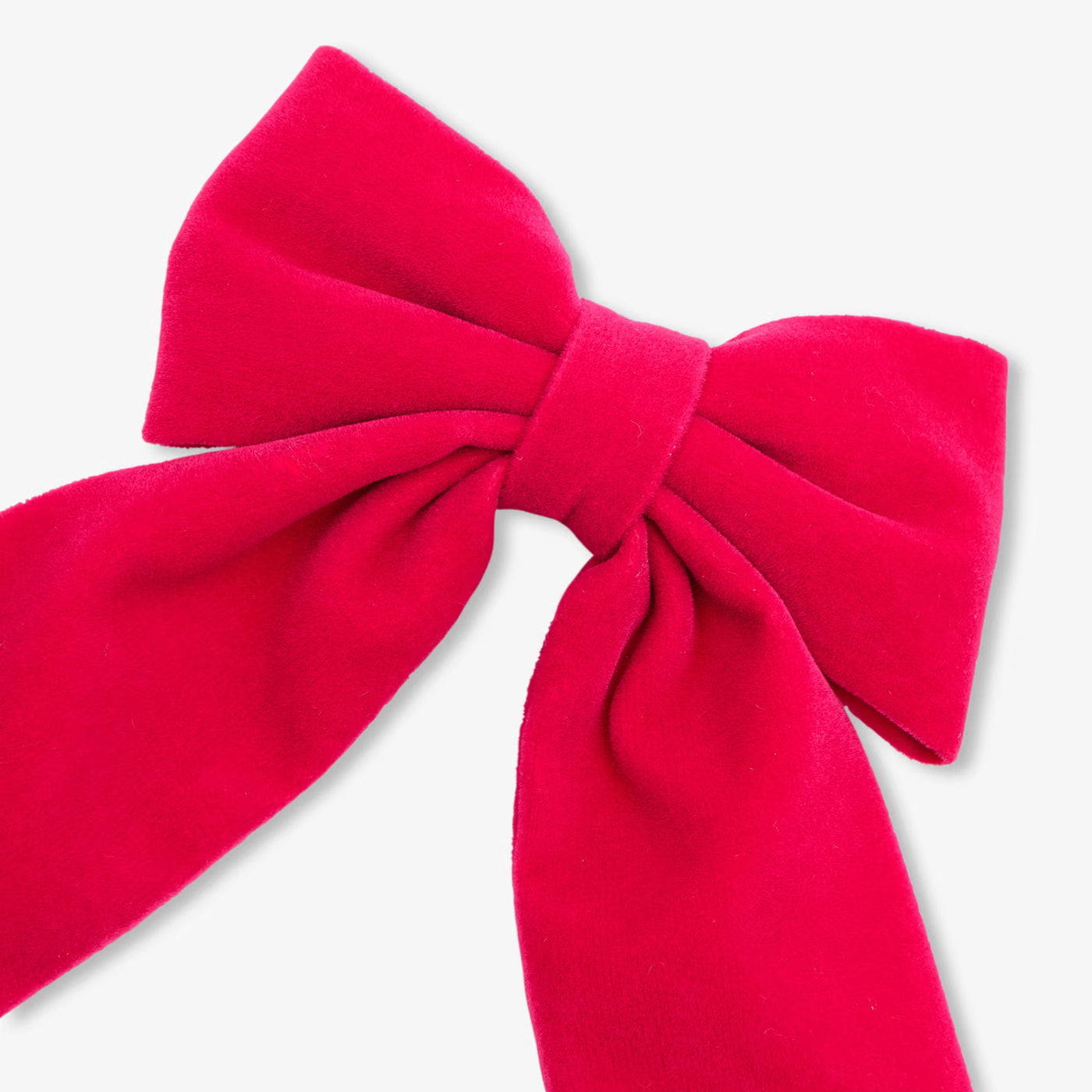 Girl velvet bow hair clip - cerise