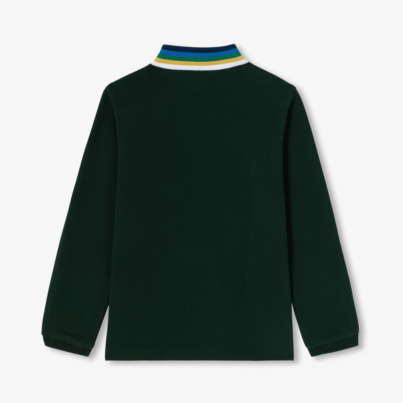 Boy polo shirt in cotton piqué - vert sapin