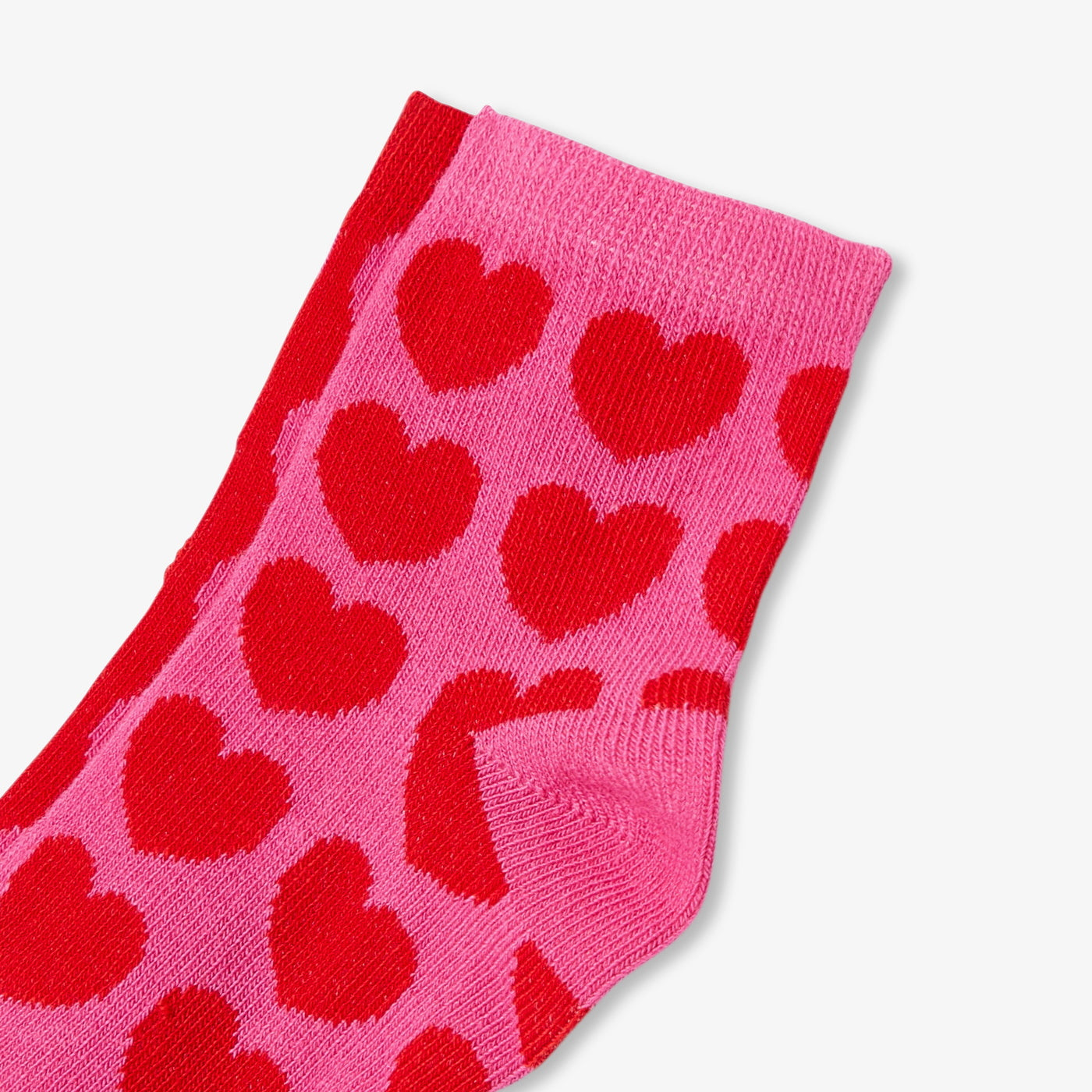 Girl intarsia heart socks duo - rouge/multico