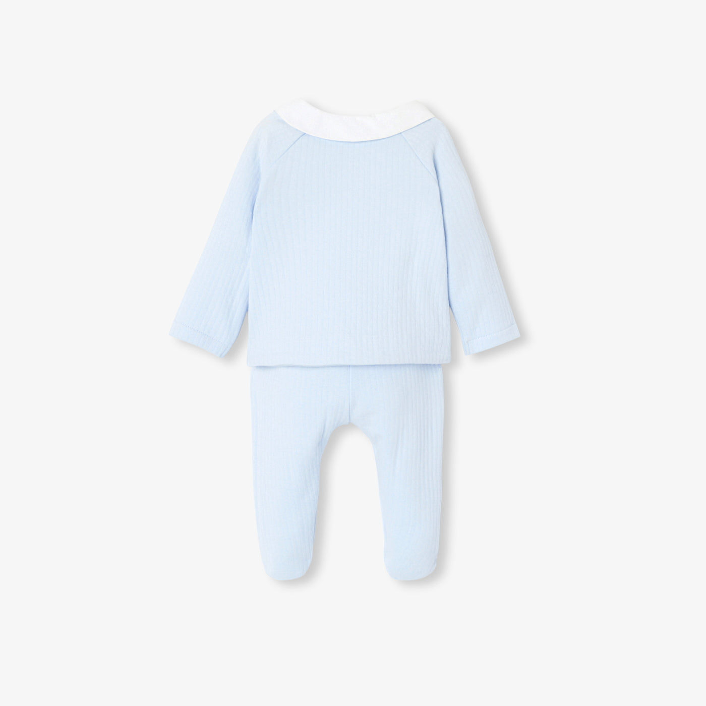 Baby boy comfort set in double-sided jersey - bleu pale