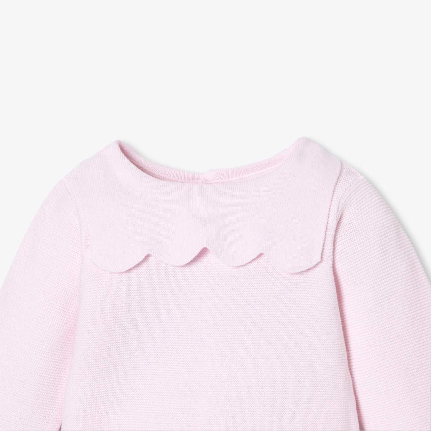 Baby girl set in garter stitch cotton - rose pale jacadi