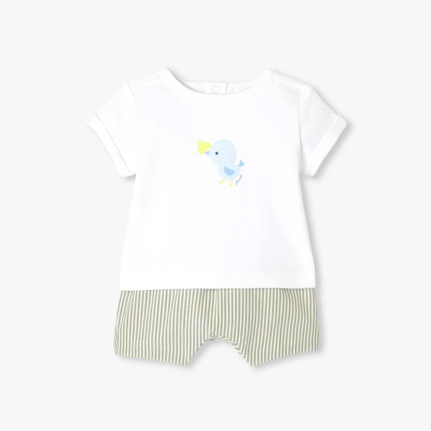 Baby boy cotton set - blanc/bleu