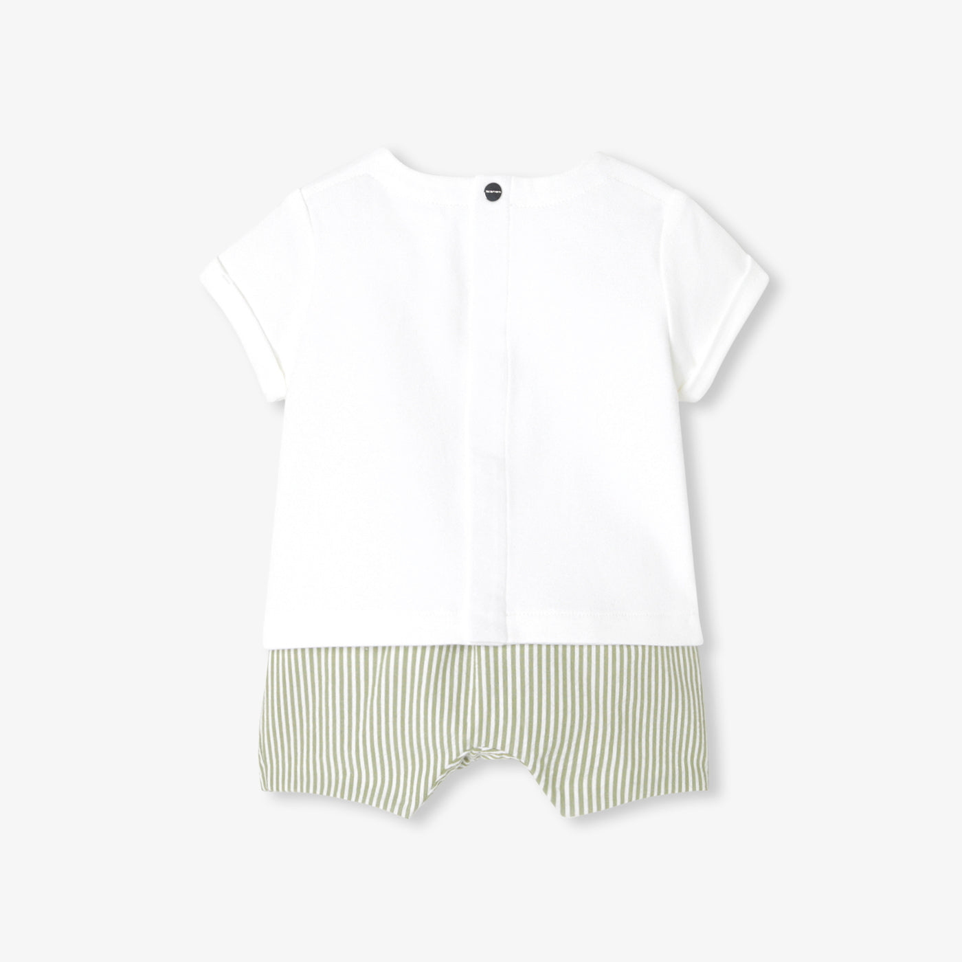 Baby boy cotton set - blanc/bleu