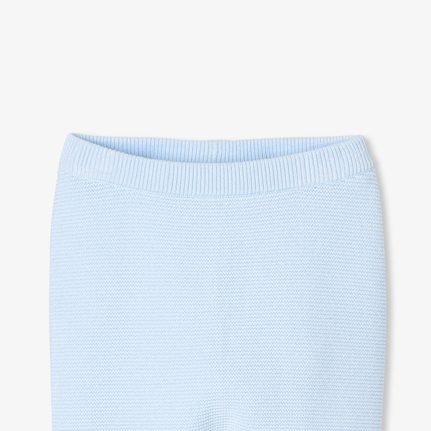 Baby boy set in garter stitch - bleu pale