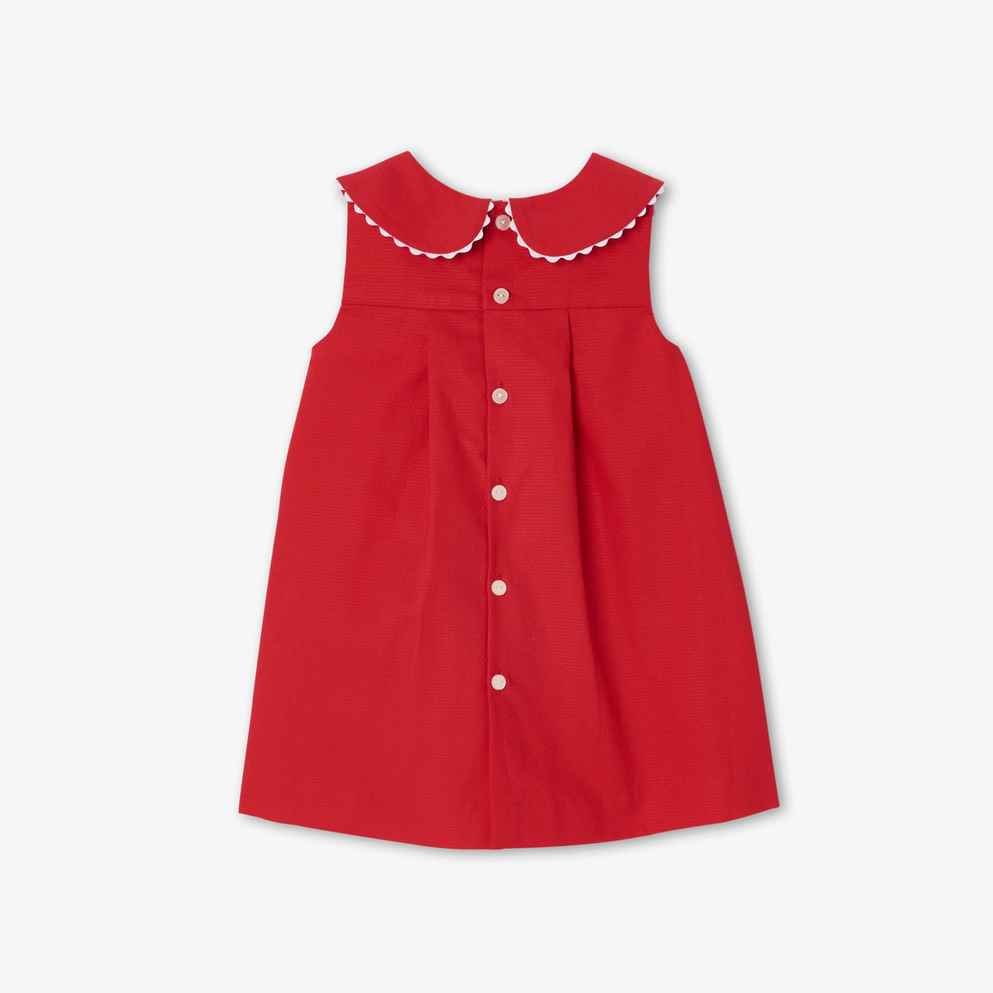 Baby girl sleeveless dress in cotton piqué - rouge jacadi