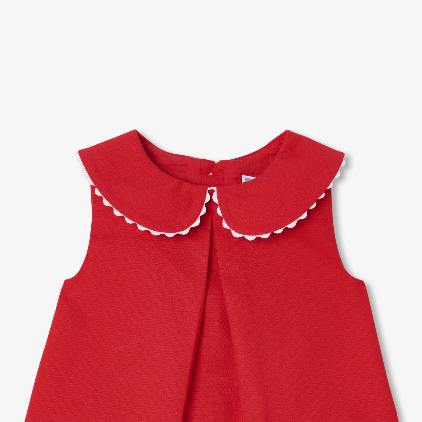 Baby girl sleeveless dress in cotton piqué - rouge jacadi