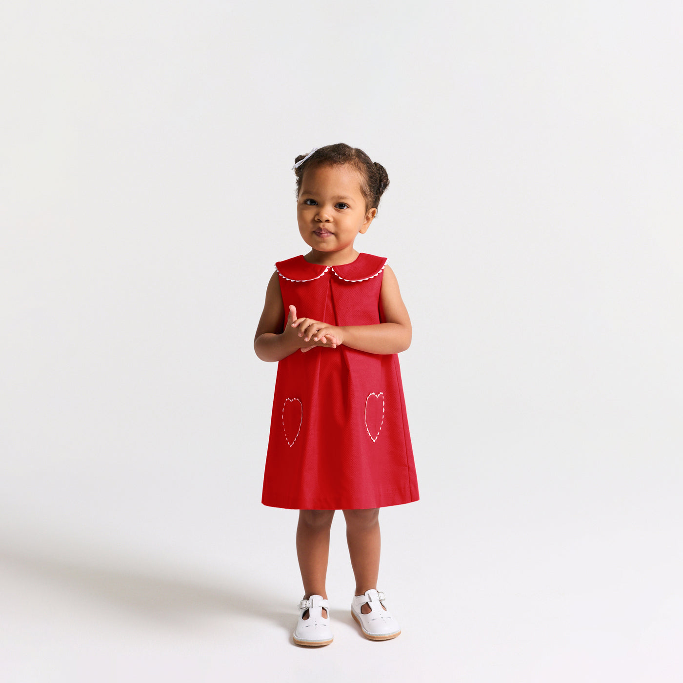 Baby girl sleeveless dress in cotton piqué - rouge jacadi
