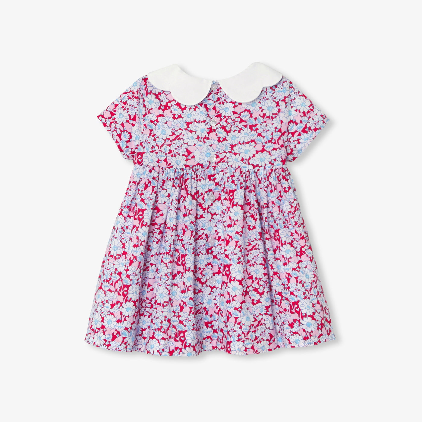 Baby girl dress in Liberty fabric - rouge/multico