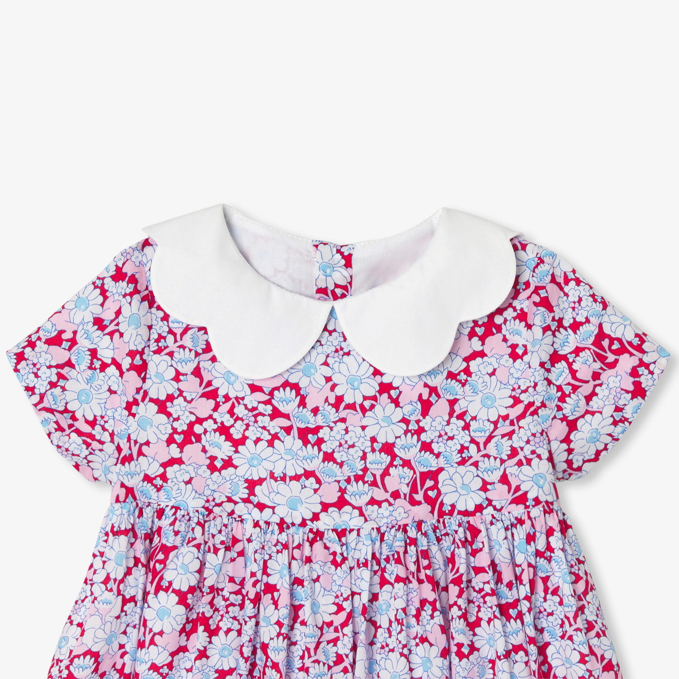 Baby girl dress in Liberty fabric - rouge/multico