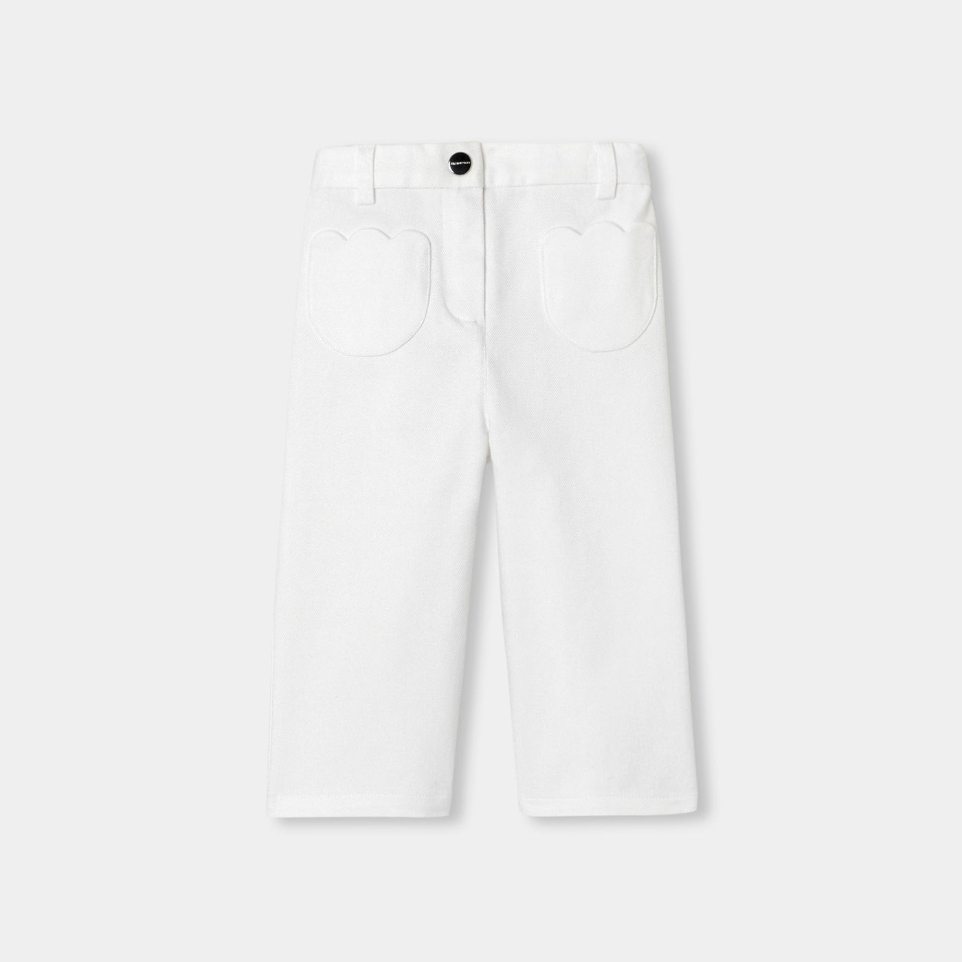 Baby girl trousers in cotton twill - blanc jacadi