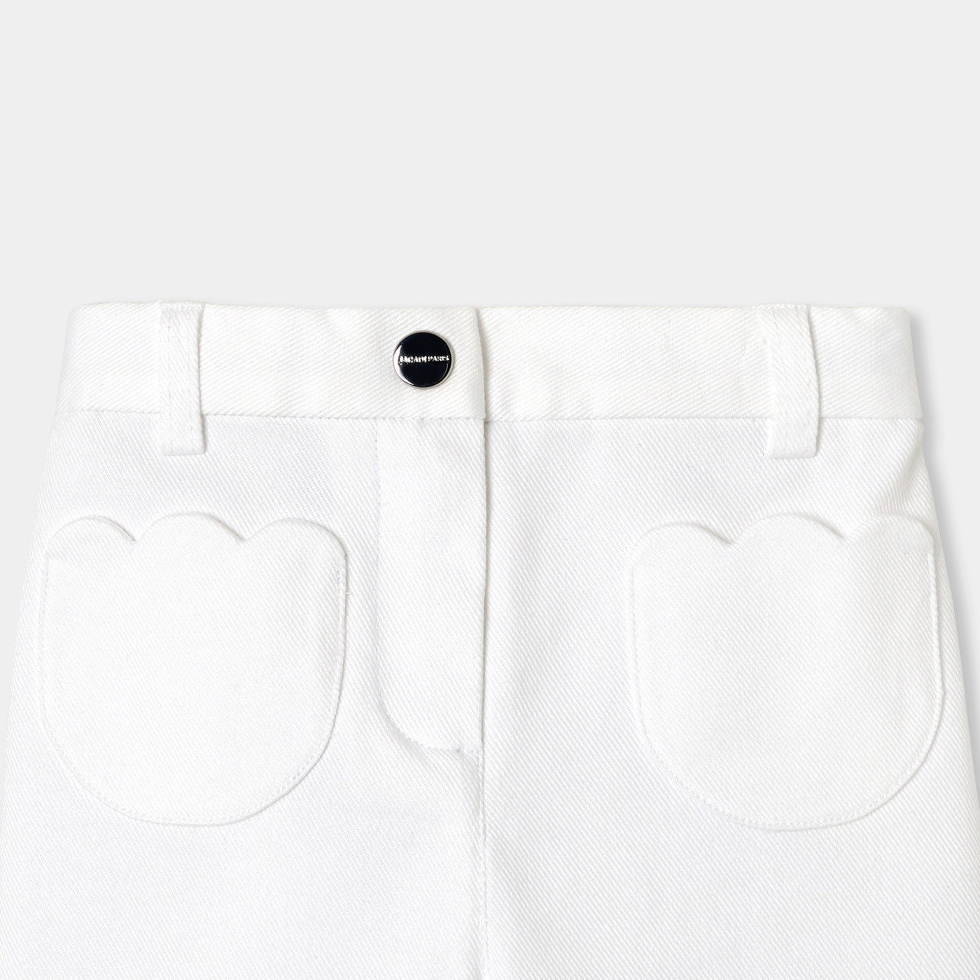 Baby girl trousers in cotton twill - blanc jacadi