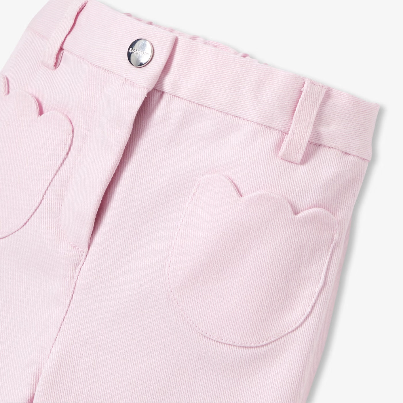 Baby girl trousers in cotton twill - rose pale jacadi