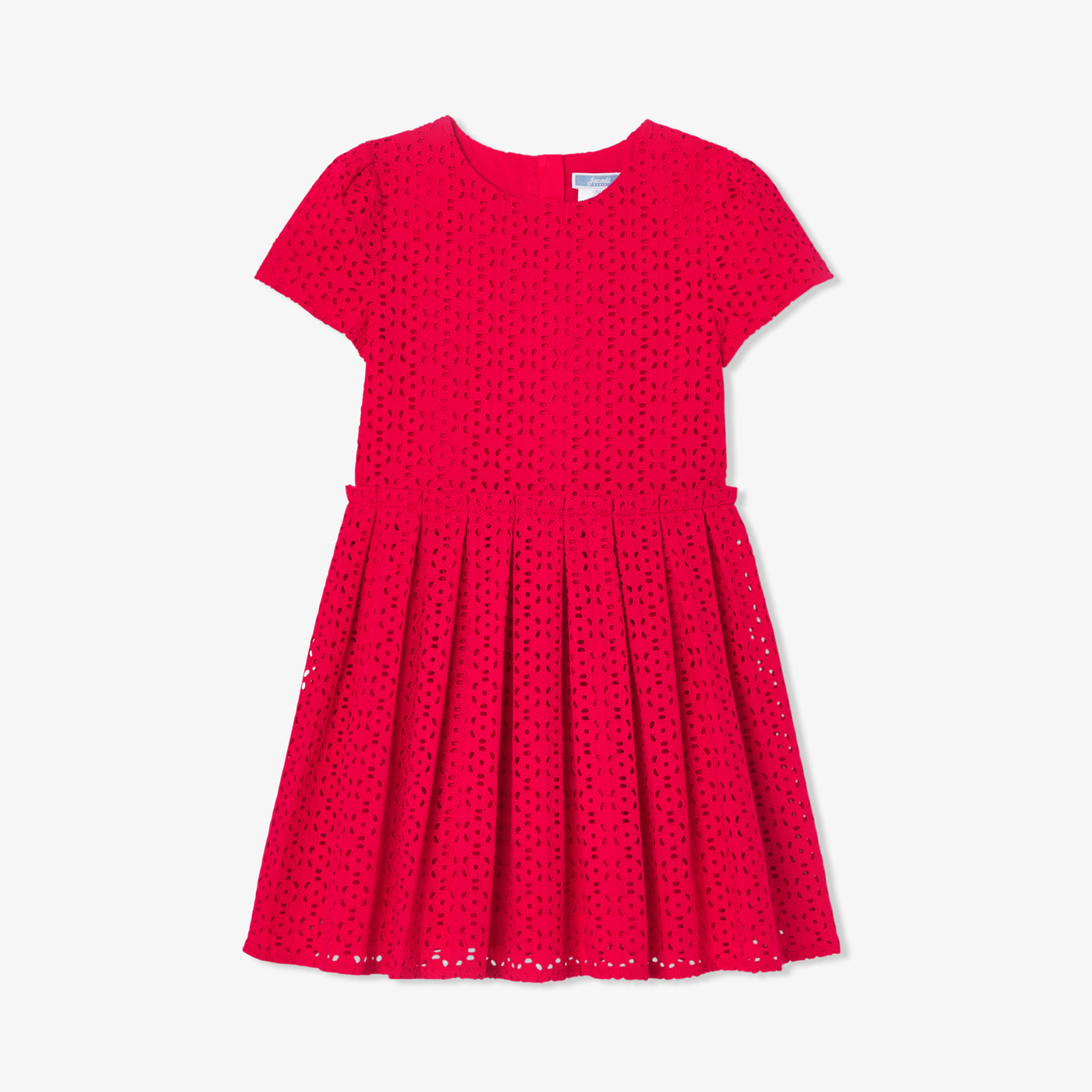 Girl French embroidery dress - rouge jacadi