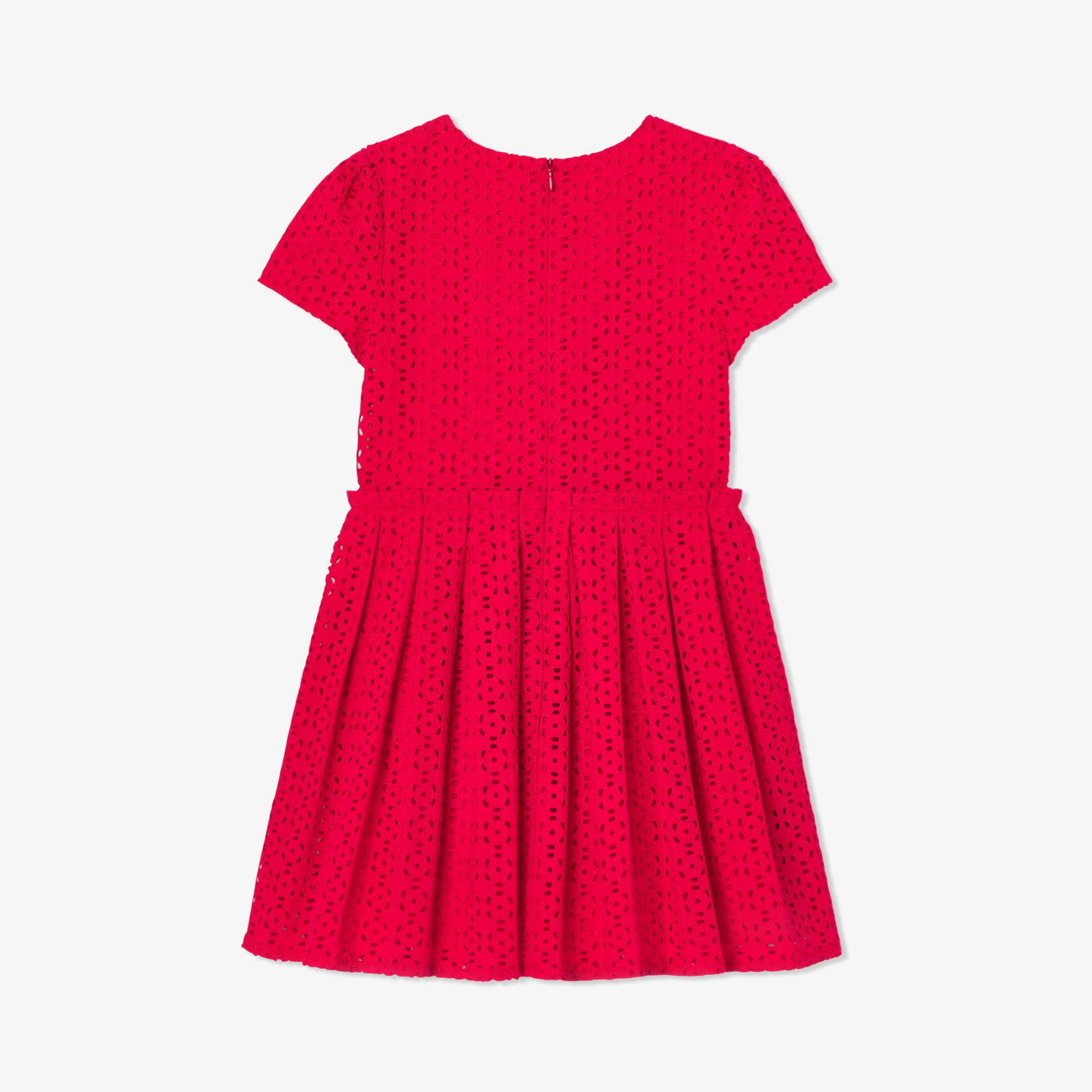 Girl French embroidery dress - rouge jacadi