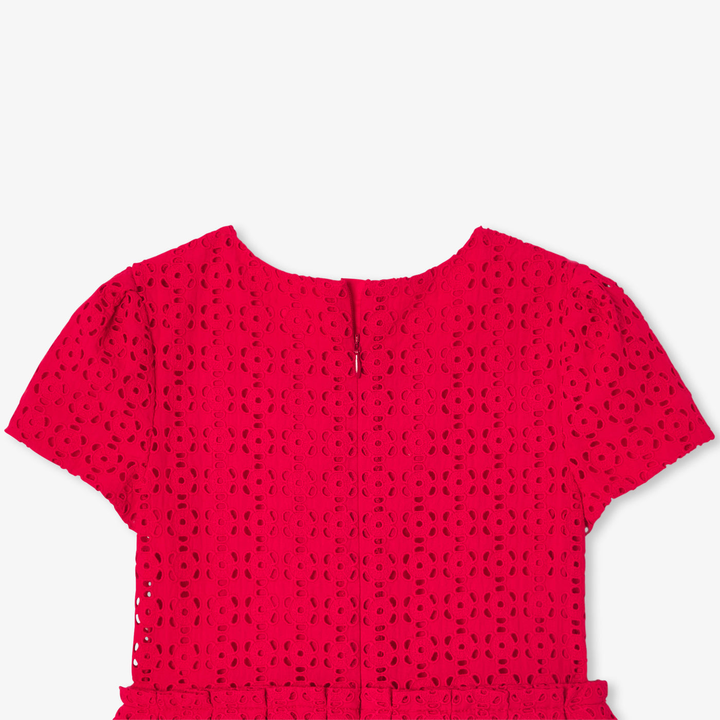 Girl French embroidery dress - rouge jacadi