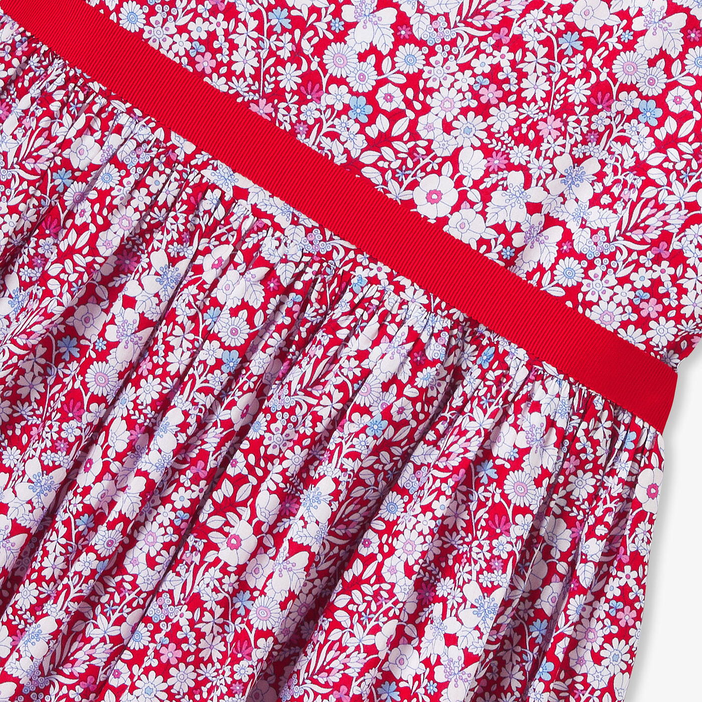 Girl Liberty fabric dress - rouge/multico