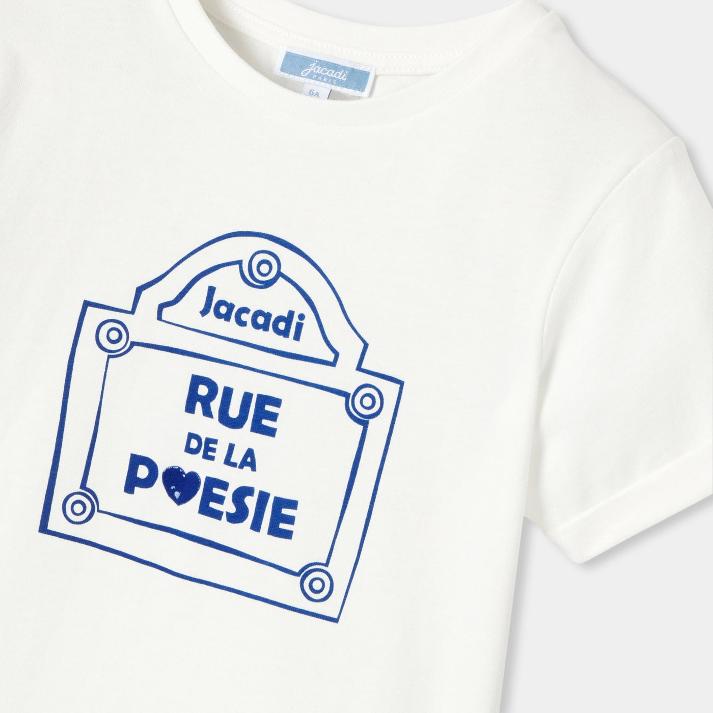 Girl cotton T-shirt - blanc doux jacadi