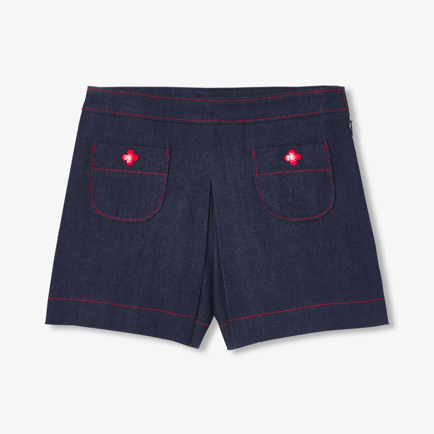 Girl denim skirt shorts - denim fonce