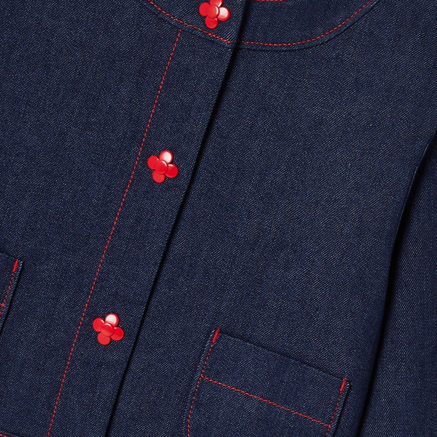 Girl raw denim jacket - denim fonce