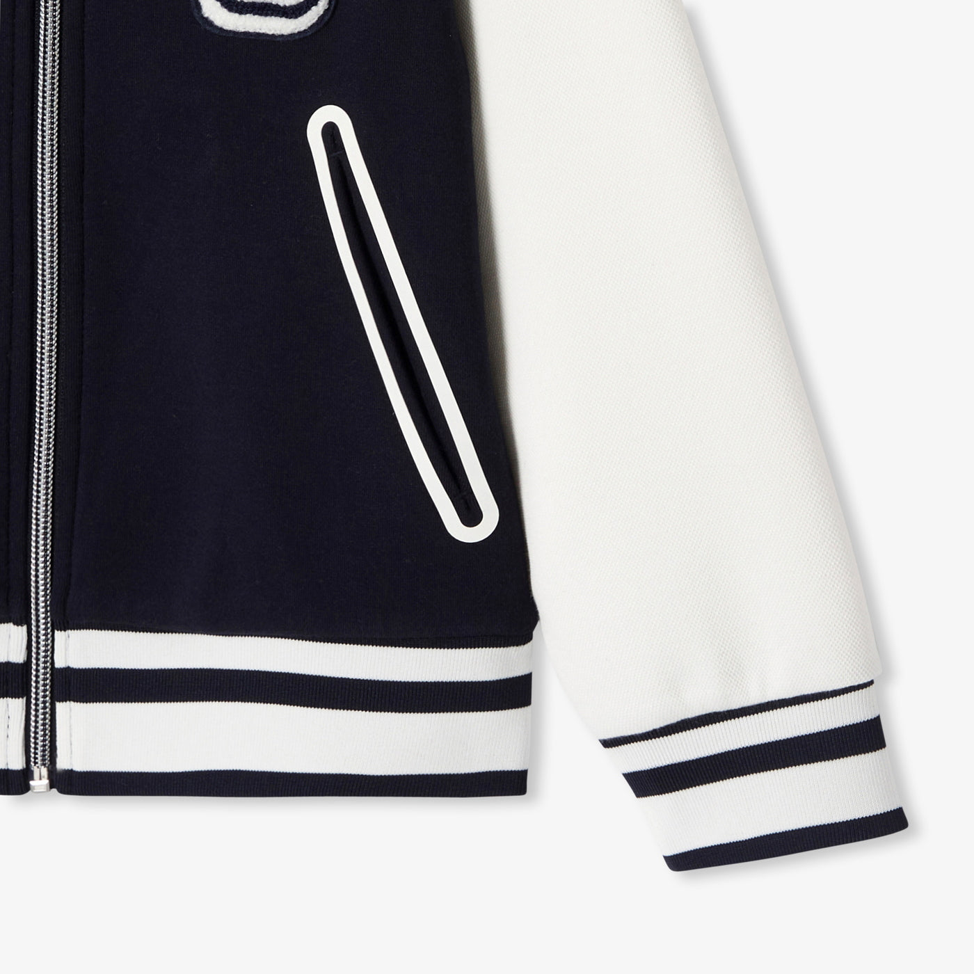 Children's Teddy jacket - marine/ecru