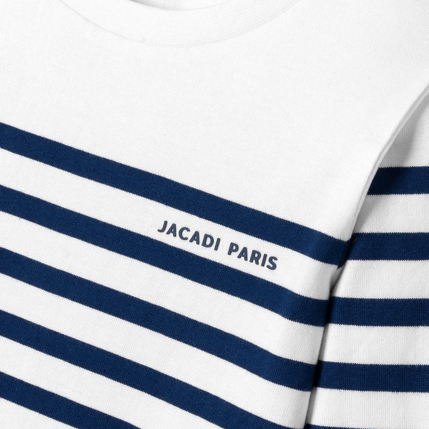 Child cotton jersey Breton tee - blanc/bleu