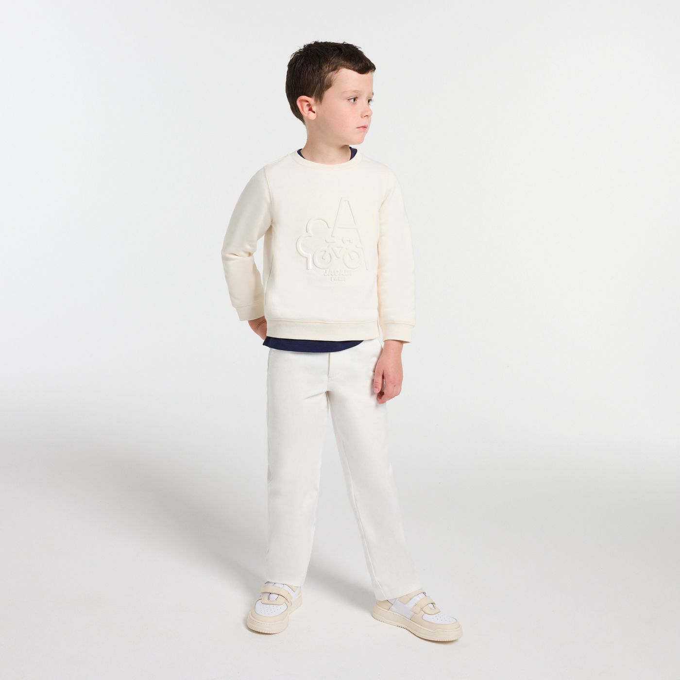Boy twill chino pants - ecru