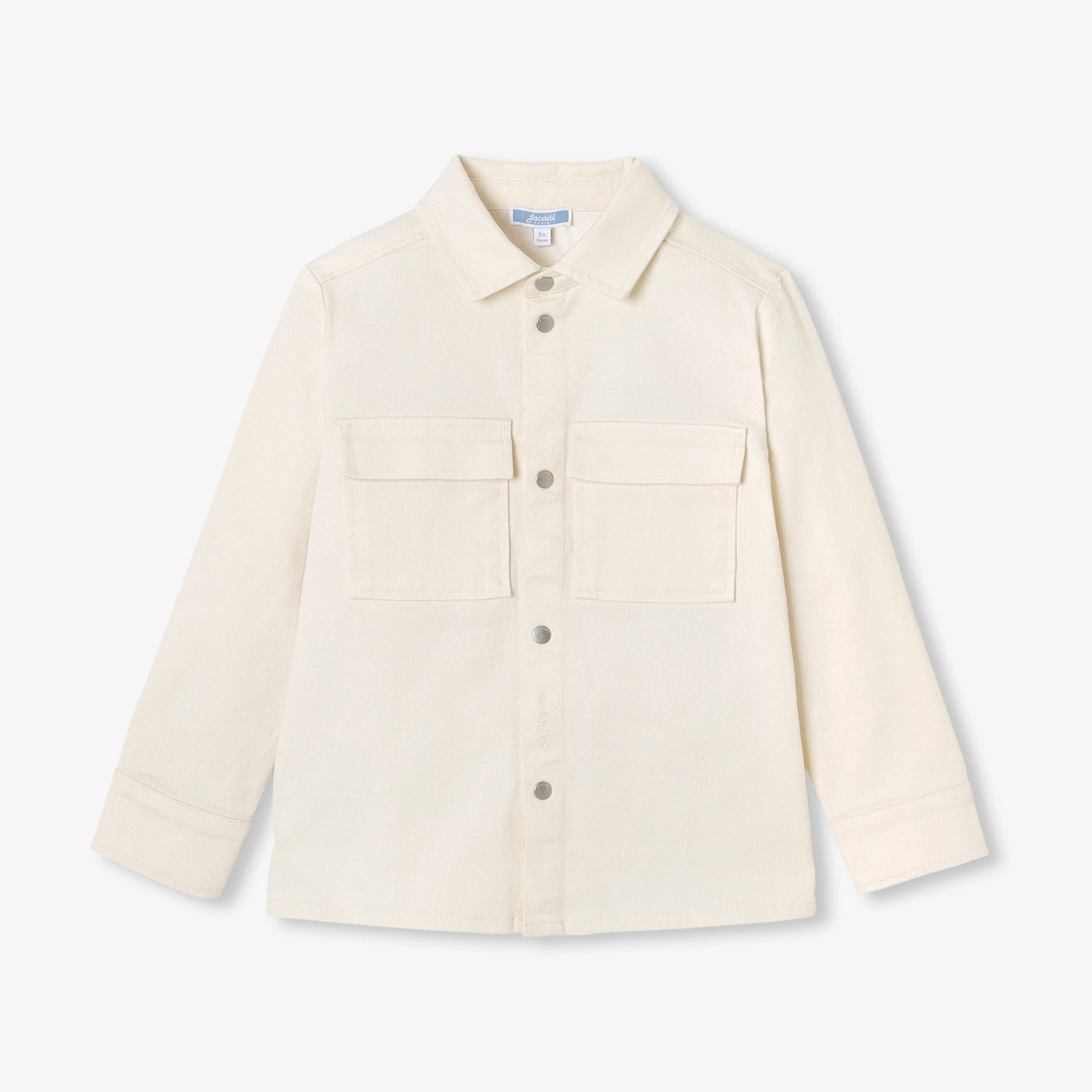 Child cotton twill overshirt - ecru