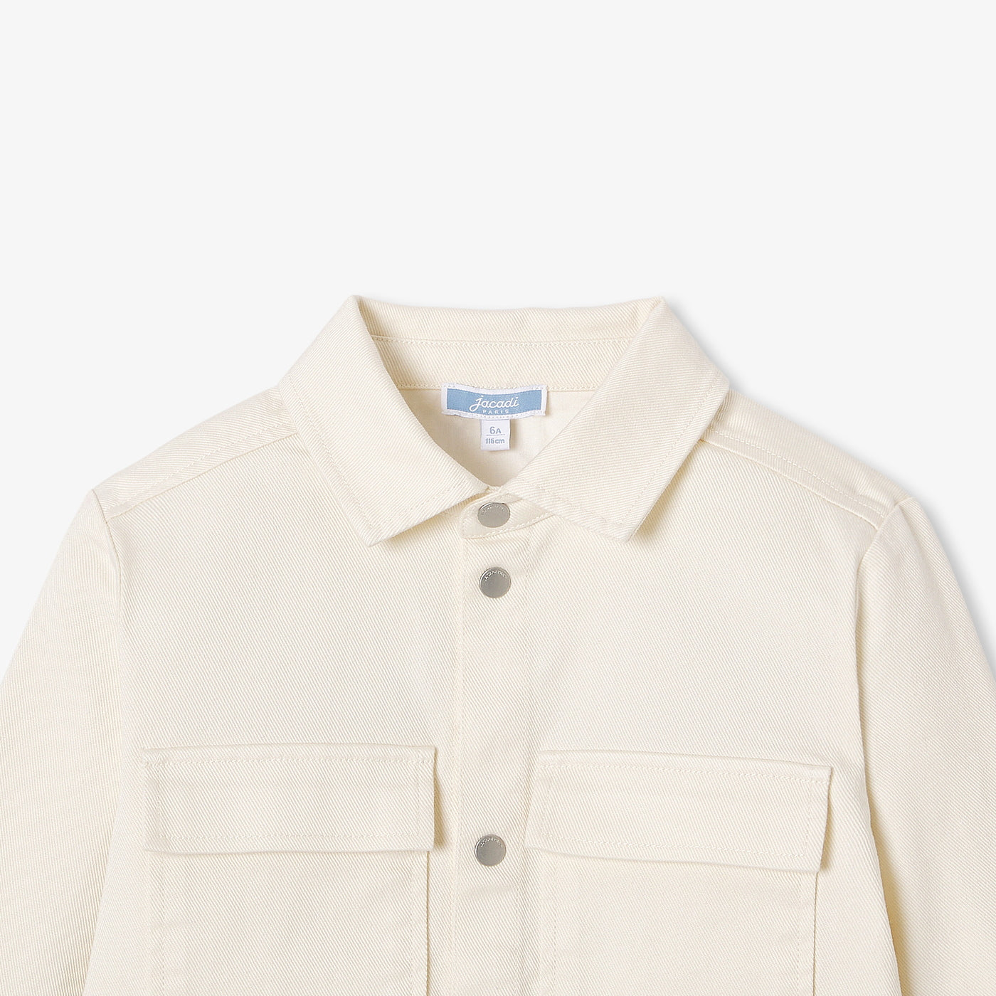 Child cotton twill overshirt - ecru