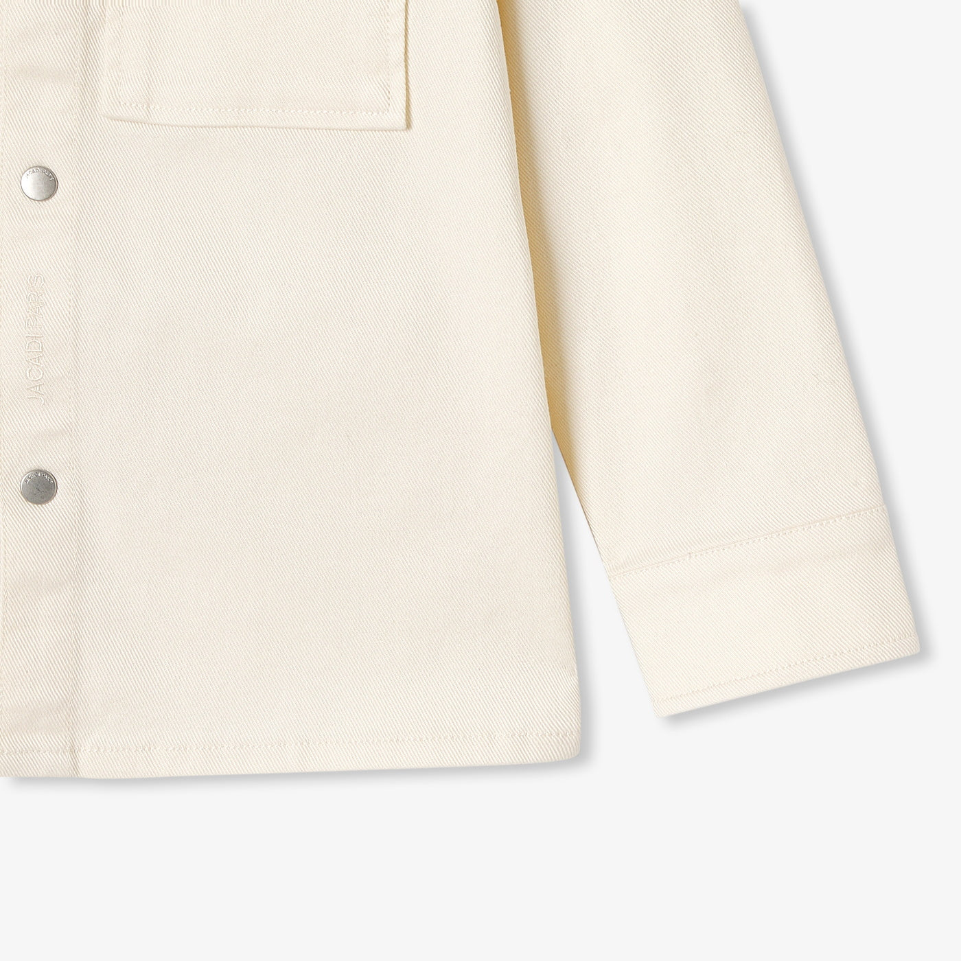 Child cotton twill overshirt - ecru