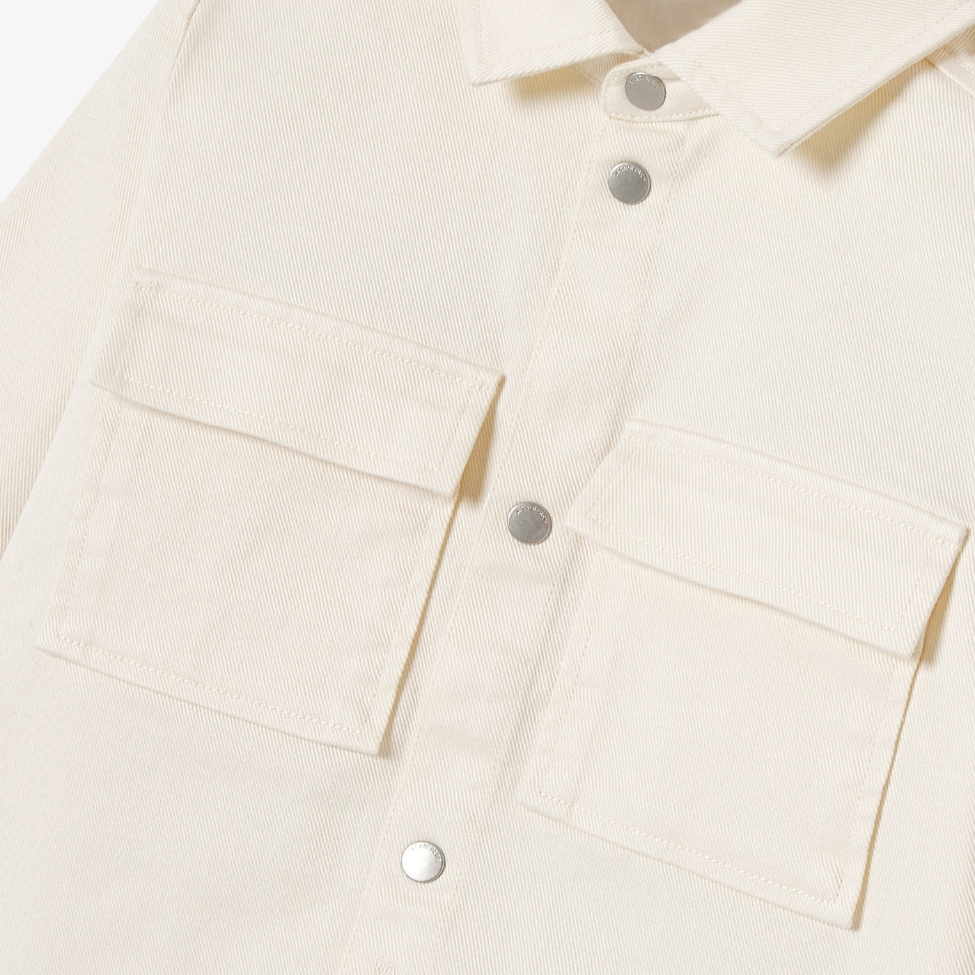 Child cotton twill overshirt - ecru