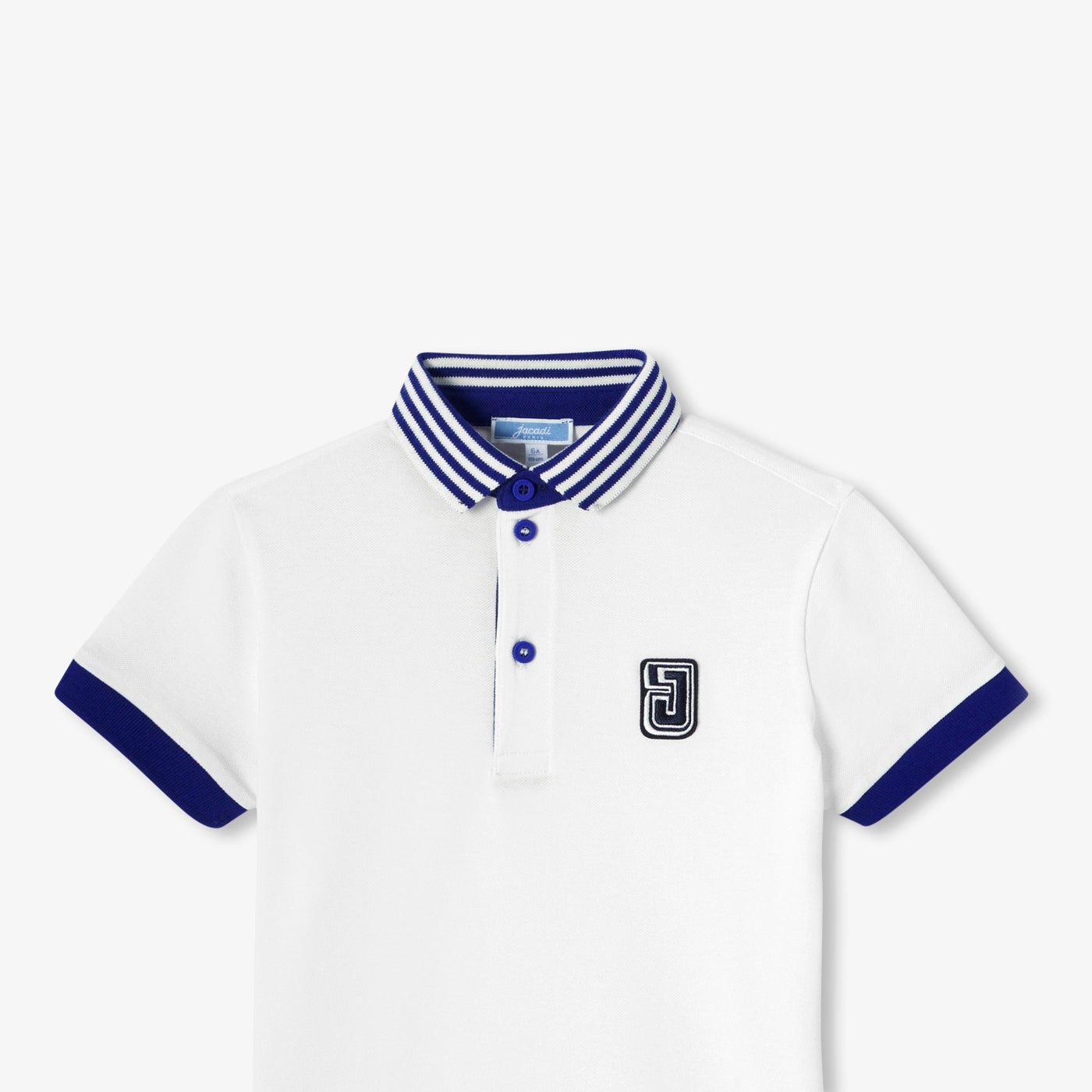 Short-sleeved polo shirt for boys - blanc doux jacadi