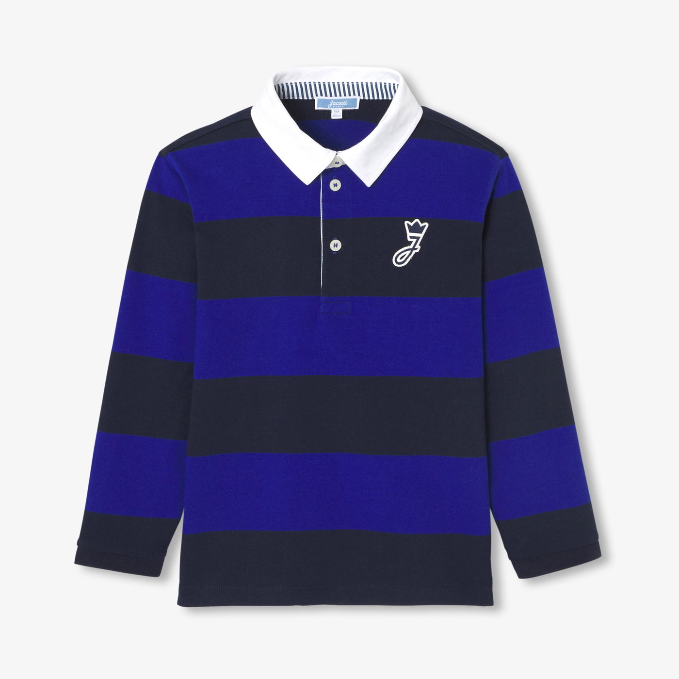 Child long-sleeved rugby polo shirt - marine/bleu