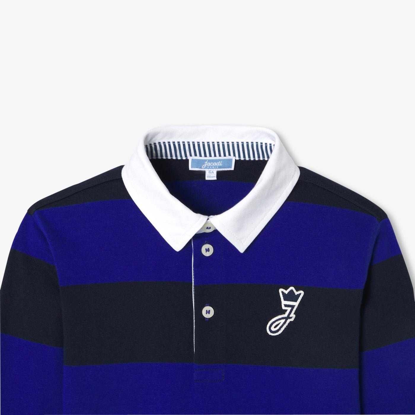 Child long-sleeved rugby polo shirt - marine/bleu