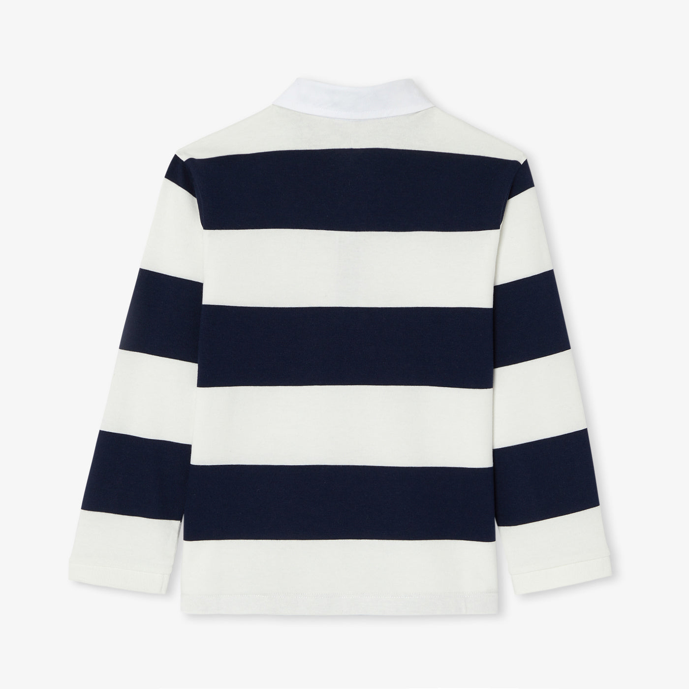 Child long-sleeved rugby polo shirt - marine/ecru
